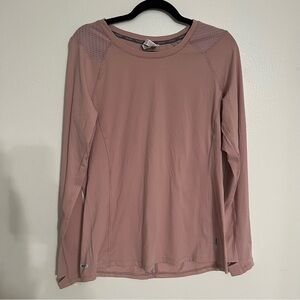 RBX Dusty Rose Long Sleeve Moisture Wicking Work Out Top L